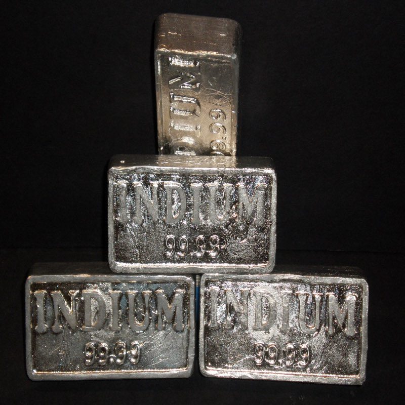 Pure Ingots of Indium (In) Metal