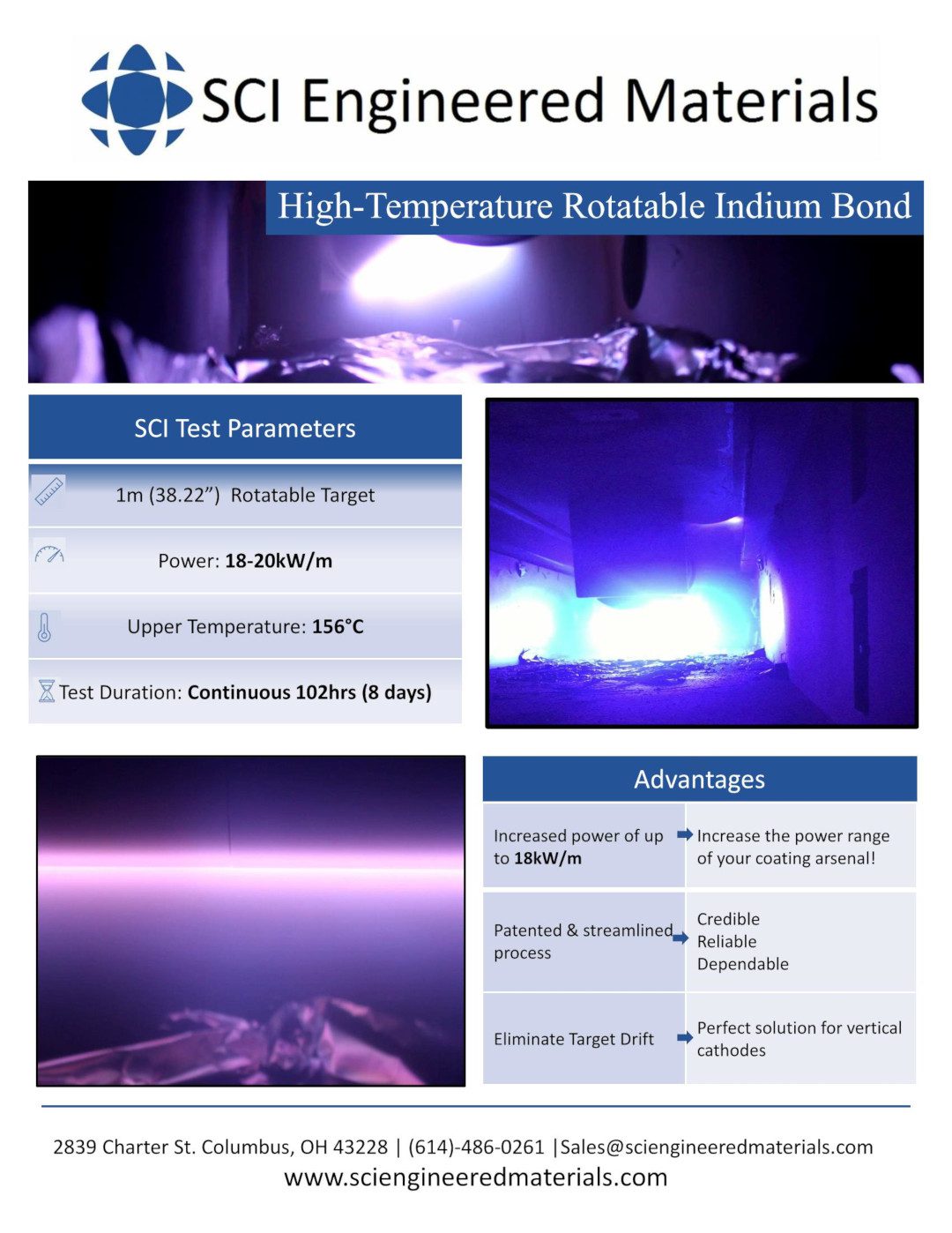 High-Temperature Rotatable Indium Bond