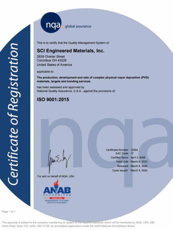 ISO 9001-2015 Certificate.322020